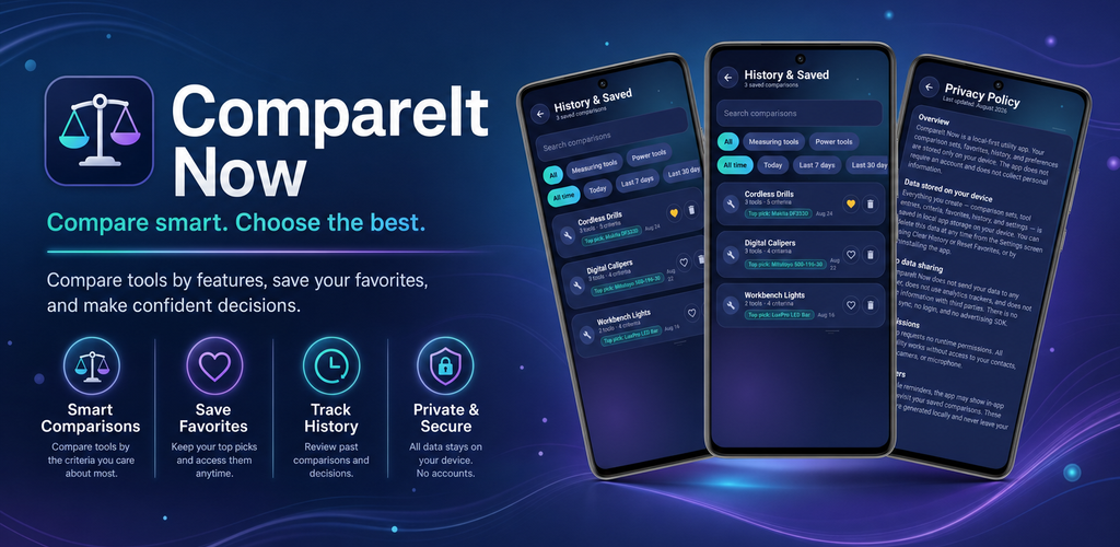 CompareIt Now mobile app preview
